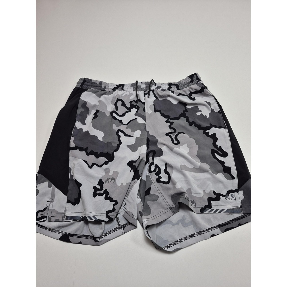KUIU Shorts Mens 2XL Gray Camo Lined 7 Inseam Hunting Athletic Running Gym